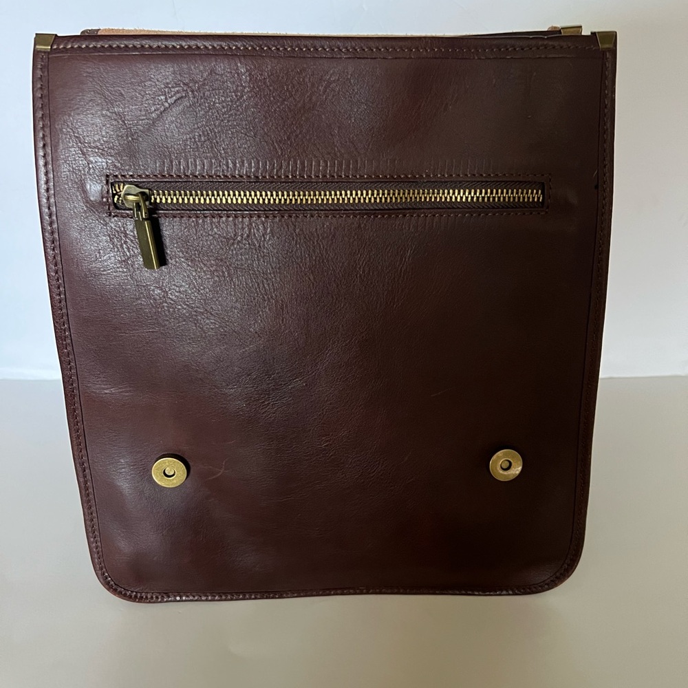 Vintage GRUPPO GIORGIO 1966 Made in Italy Brown Leather Convertible Backpack - Picture 16 of 16